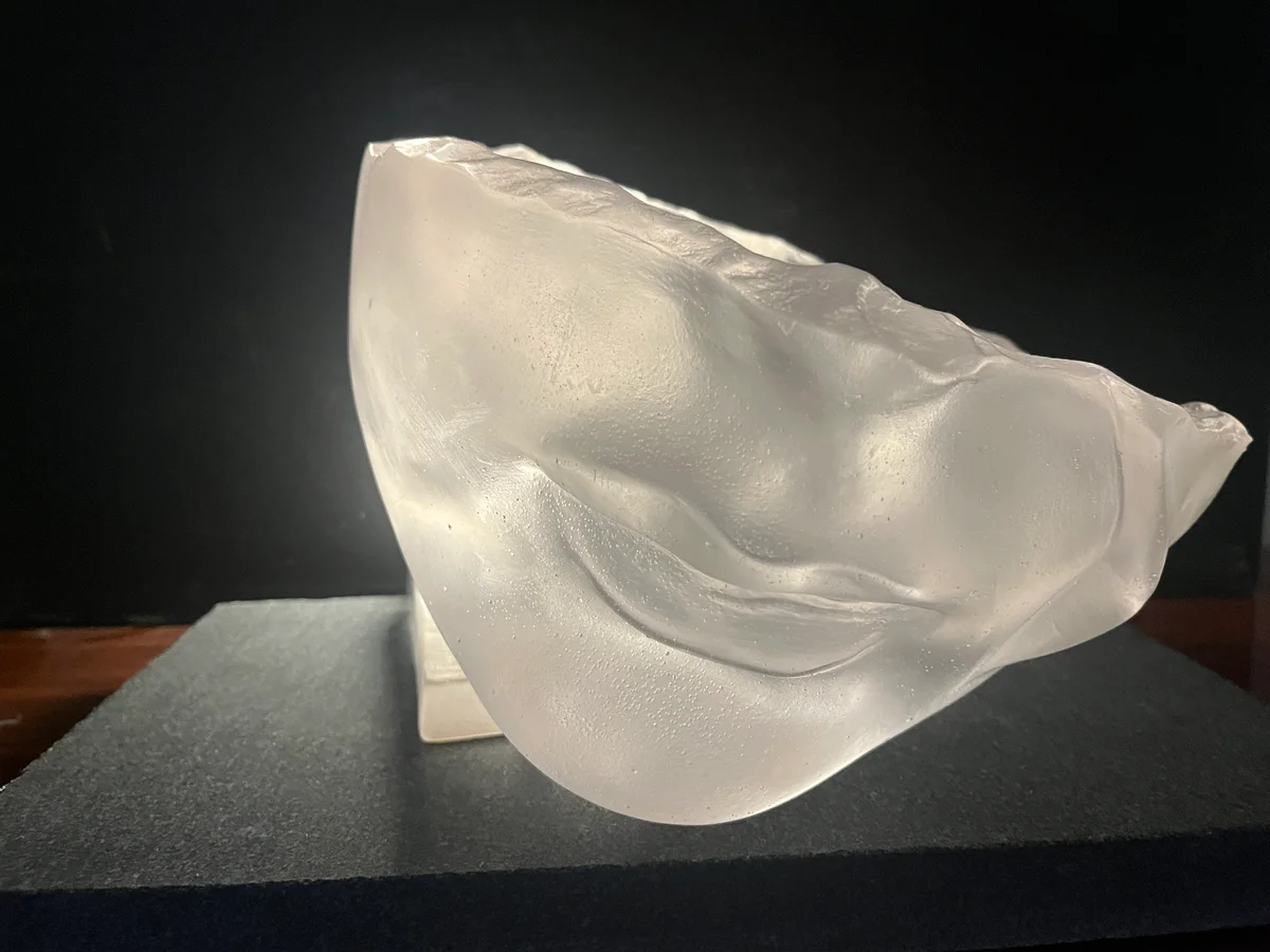 Mitoraj crystal — frosted glass head, Saturnia series