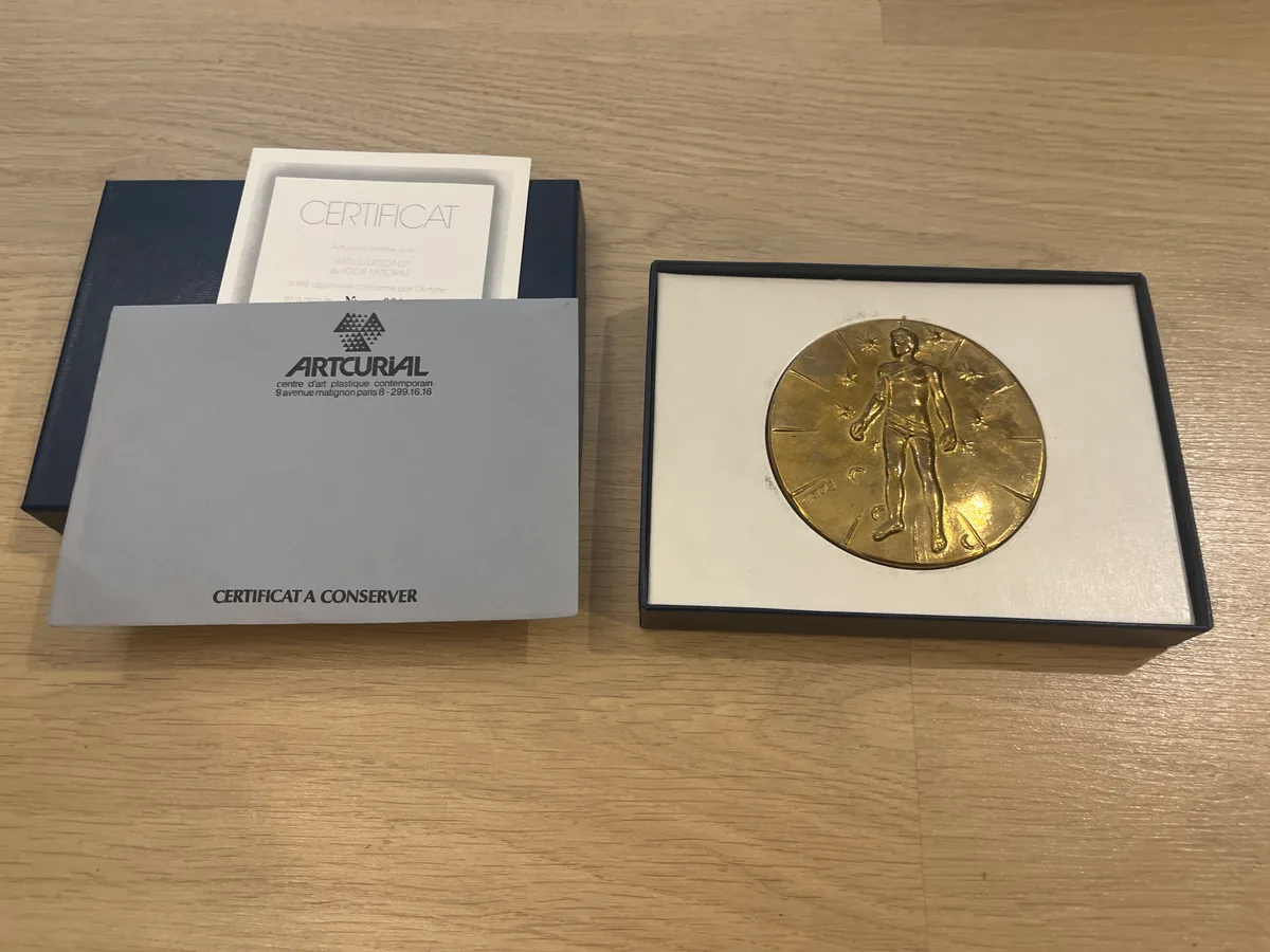 Mitoraj Articulations — medal in Artcurial box with certificate