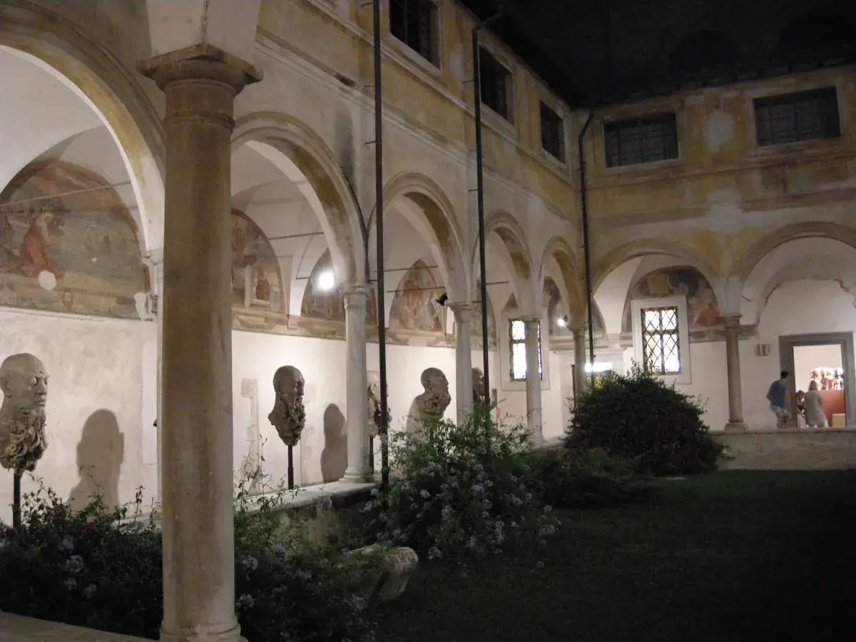 Cloister of Sant'Agostino, Pietrasanta — interior courtyard of the Fondazione Museo Mitoraj